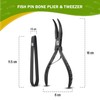 Fish Bone Pliers/Tweezers – Ergonomic Non-Slip Grip, Food-Grade Stainless Steel