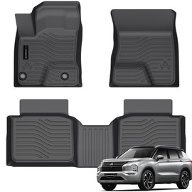 Auxko All Weather Floor Mats Fit for Mitsubishi Outlander PHEV 2023 2024 TPE Rubber Liners Outlander PHEV Accessory All Season Guard Odorless Anti-Slip Floor Mats