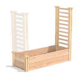 Greenes Fence Premium Cedar Raised Garden Bed with Trellis