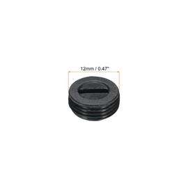 sourcing map Carbon Brush Holder Cap Motor Electric Brush Plastic Cover Thread Black 12mm/0.47 Inch OD Pack of 30