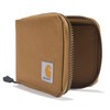 Carhartt Men's Casual Canvas Zip, Durable Zippered Wallets, Brown, One