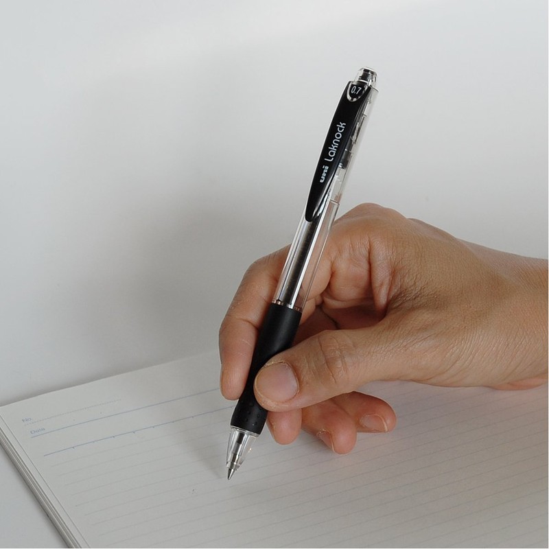 Mitsubishi Pencil SN100075P.24 Ballpoint Pen, Belly Knock, 0.7 mm, Black,