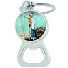 Life and Death Vintage Painting Skeleton Bottle Opener Keychain