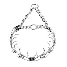 Collar Ultra-Plus con Placa Central Y Cadena De Montaje En Acero Cromado, 3 Mm, 56 Cm / 22"