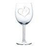 MIP Wine Glass Goblet White or Red Wine 10oz Heart