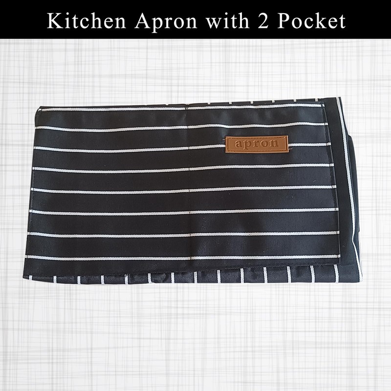 DILLMAN Kitchen Cooking Adjustable Aprons - Men Women Bib Soft