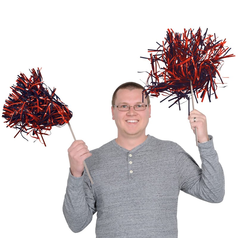 Beistle Blue & Orange Poly Shakers - 512 Strand