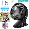 3 Speeds USB Rechargeable Mini Cooling Fan Clip On Desk