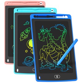 TQU 3 Pack LCD Writing Tablet for Kids, 8.5 Inch Colorful Doodle Board Drawing Tablet, Educational Learning Toys Birthday Gifts for Boys Girls Age 3 4 5 6 7 8