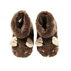 Lazy One Animal Critter Slippers for Kids and Adults, Cute Slippers for Kids, Cozy Moose Slippers