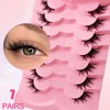 Half-eye False Eyelashes, 7 Pairs Natural Faux Lashes, Volumized False