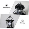 DOITOOL Led Solar Revolving Lighthouse Light Outdoor Rotating Landscape Lamp