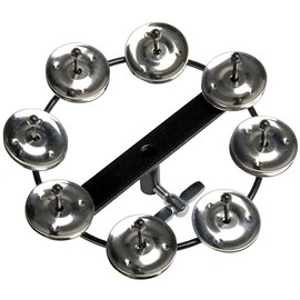 Fame Single Row Jingle HiHat Tambourine, Black, Steel, Mountable, Ideal for Accentuation, Clear Sound, 3 Year Warranty, 30 Day Return Policy