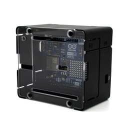KKSB Project Case for Arduino UNO R4 | Compatible with UNO R4 Minima and UNO R4 WiFi | Space for Arduino Ethernet HAT | Transparent Cover | Durable Aluminium Case with Steel Base