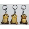 Lot of 10 Cute Wooden Animal Keychains - Cat Dog