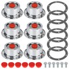 CheeMuii 6 Pack 343-4009 Trailer Hub Caps Kit 6 Set