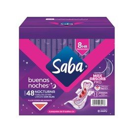 Saba Buenas Noches, toallas nocturnas con alas, 48 piezas