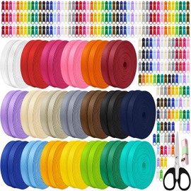80 Yards 20 Pcs Sewing Colors Zippers Bulk #3 Nylon Coil Assorted Lengths Sewing Zipper with 200Pcs Pull Heads, for Purse Making Supplies Kit, DIY Sewing, Bag Pack, Crafts Zipper Tape for Clothes