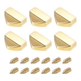 sourcing map Pack of 6 Zip Tail Clip Zinc Alloy Zipper Buckle End Pieces Stopper End Tips for Leather Sewing Accessories (0.63 Inch Gold), gold