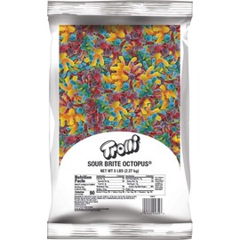 Trolli Sour Brite Octopus, Sour Gummy Candy, 5 Pound Bulk Bag