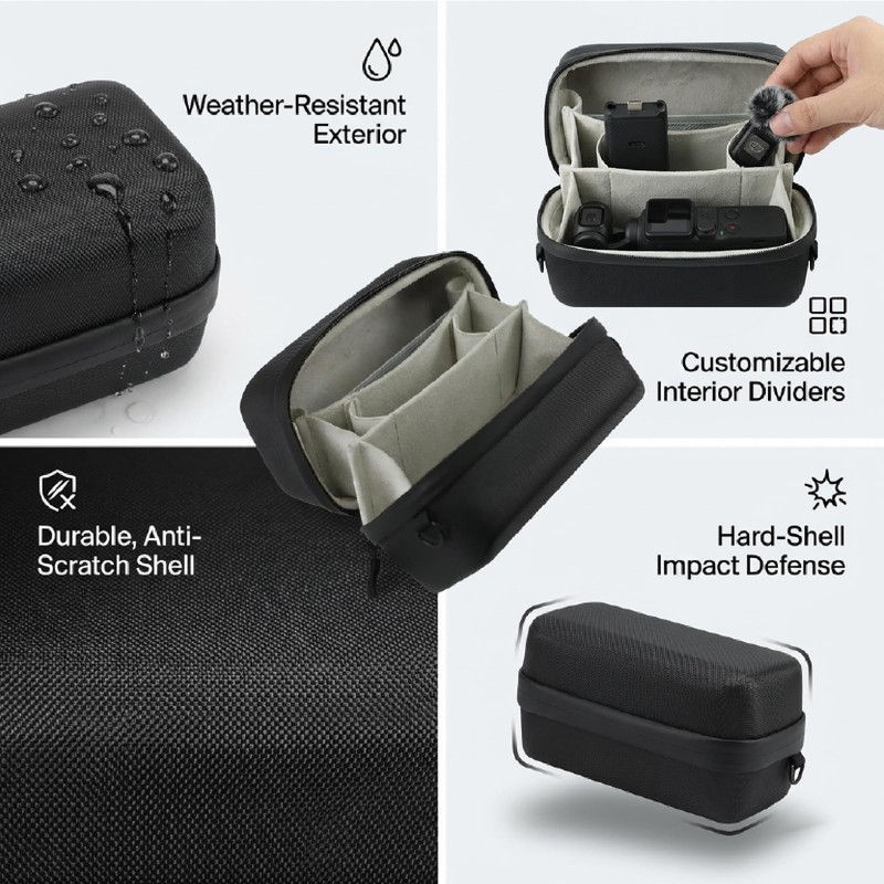 Fuimlla Pocket 3/4 Case, DJI Osmo Pocket 3 Portable Travel