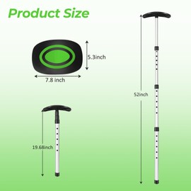 MultiOutools Golf Travel Bag Support Rod, Sturdy Aluminum Alloy Pole with ABS Cover Protector Golf Support System to Protect Club from Impacts, Green