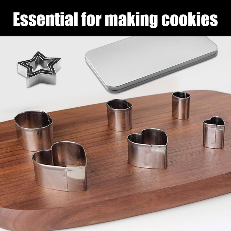 SLEEKEE 30 Piece Stainless Steel Non-Stick Alphabet Cookie Cutter Set