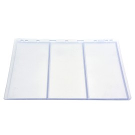 10Pcs Stamp Album Page Sheets Universal 9-Holes for Standard Stamp Collection BookTransparent 3-Lines