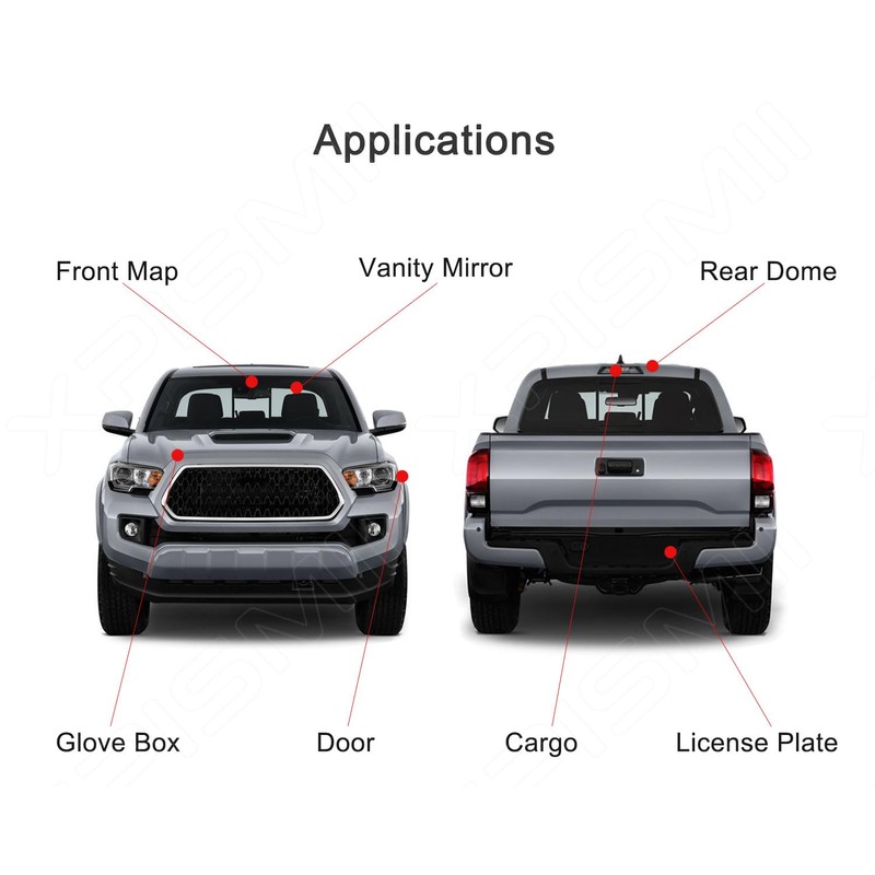 Xpismii 18 Piece 6000K White Tundra LED Interior Light Kit