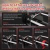 3/8" x 92ft Synthetic Winch Rope, 26500lbs Winch Rope Cable