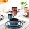 LERATIO Ceramic Plates Set of 6, 10.5 Inch Reactive Glaze