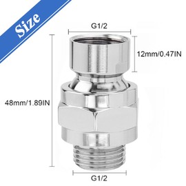 Wolfride Shower Connector Ball Joint Shower Head, Swivel Ball Adapter Adjustable Shower Arm Extension