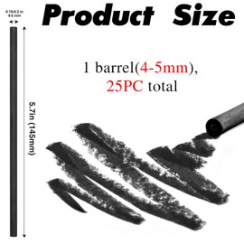 Cryptolux 25 Pcs Charcoal Pencils,Vine Charcoal,Black Artist Vine Charcoal Willow Charcoal Sticks The Art of Drawing and Painting for Artists, Beginners, and Students(4-5mm)