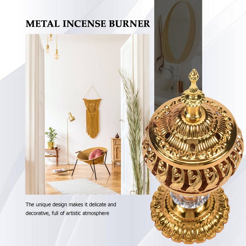 Hausdec Metal Arab Censer - Desktop Incense Burner for Sticks