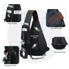 TUDEQU Sling Bag for Men Crossbody Backpack8 Pockets Sling Backpack
