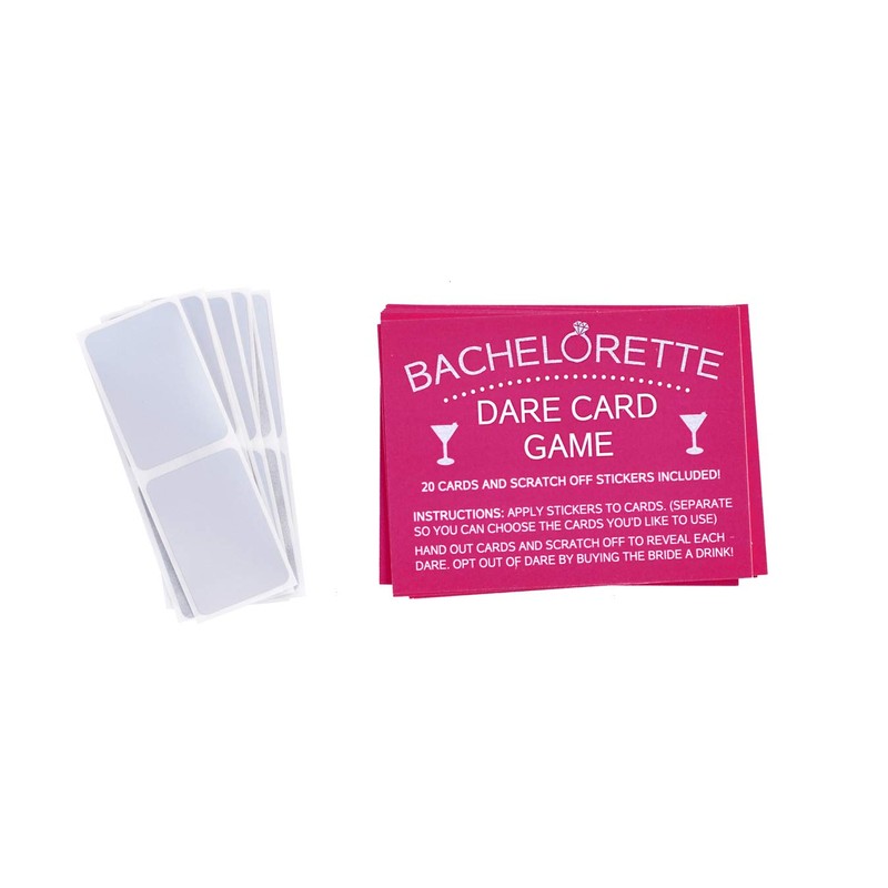 Printed Party Bachelorette Dare Card Scratch Off Game, Girls Night