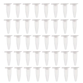 HUAZIZ Pack of 500 Micro Centrifuge Tubes, Reaction Vessels, Fabric Capsules, 0.2 ml, Transparent, Plastic Centrifuge Test Tubes, Reaction Vial Sample Storage Vial with Snap Cap, Conical Base