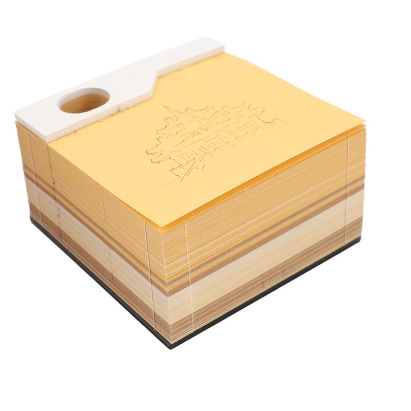 3D Memo Pad Chinese Dragon Palace Craft Paper Carving Sculpture