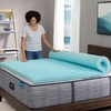 Beautyrest Cool Wave Plus Convoluted Pressure-Relieving Memory Foam Mattress Topper,