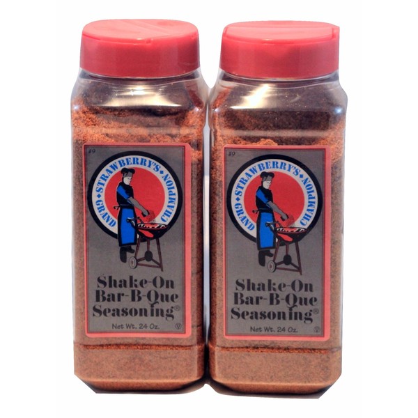 Strawberry's Grand Champion Shake-On Bar-B-Que Seasoning, 24 Ounce (Pack of 2)
