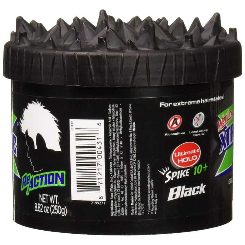 Wet Line Xtreme Reaction Black Ultimate Hold Gel, 8.8 Ounce