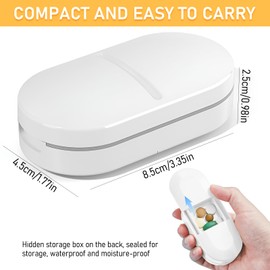 Pill Cutter, Pill Cutter with Blade for Small Pills and Large Pills, Split and Carry with You Daily Medication