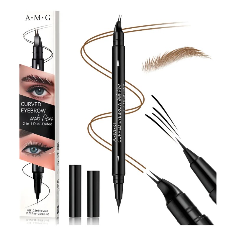 2 En 1 Delineador De Ojos & Lapiz Cejas 3d