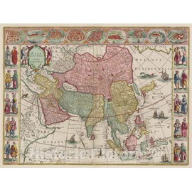 Historic Map : Asia noviter delineata, 1665 Atlas - Vintage Wall Art - 24in x 18in