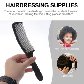 LALAFINA 5pcs Curved Hair Cutting Combs Ergonomic Design for Easy Hair Trimming for Barbershop and Home Styling Needs