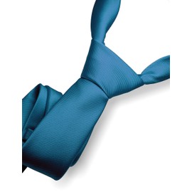 RBOCOTT Corbata de seda azul pavo real para hombres (azul pavo real)