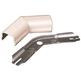 Wiremold V512 45 Degree Flat Elbow Fitting Steel Ivory For Use With 500 Series Single-Channel Steel Surface Raceway
