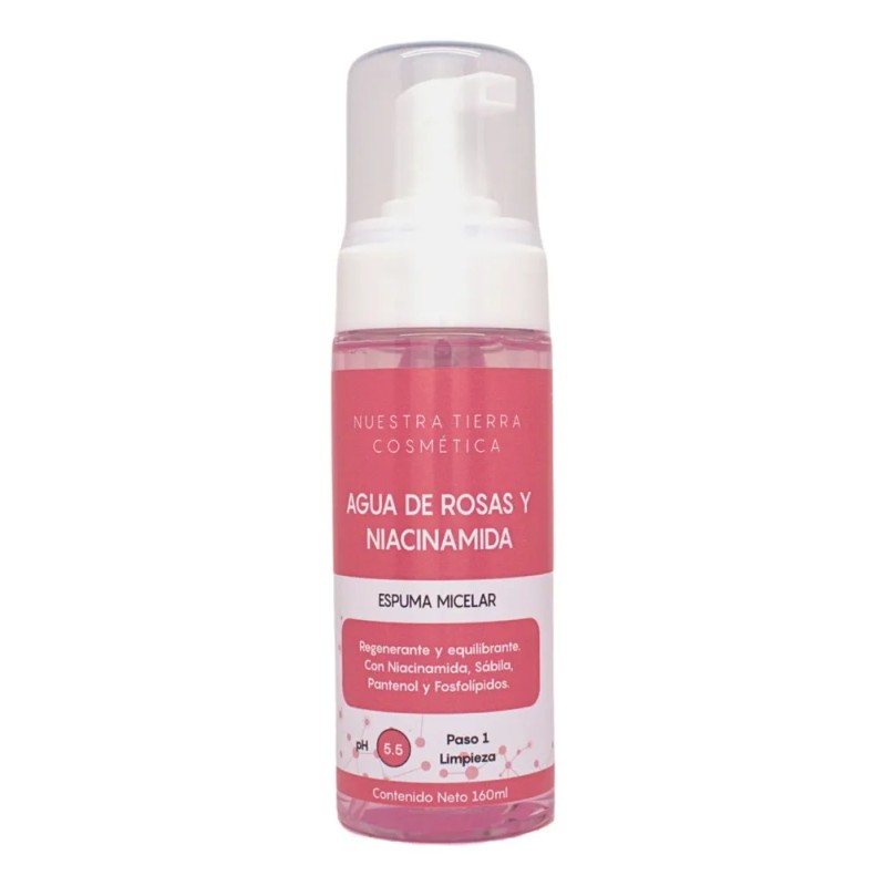 Espuma Micelar Agua De Rosas Y Niacinamida Limpia/regenera