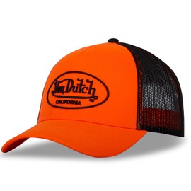 Von Dutch Mens & Women Adjustable Trucker Cap Neon, orange