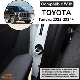 Aunginsy 4Pcs Car Door Lock Latches Cover Protector Compatible with Toyota Tundra 2022 2023 2024 2025 2026, Inner Front Rear Side Door Lock Latch Guard Trim Cover Buckle Decorations ABS Accessories